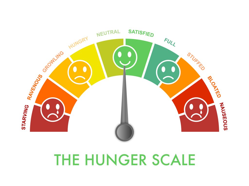 An image showing the hunger scale.